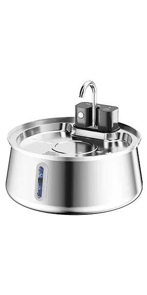 FounTail stainless steel pet fountain side view